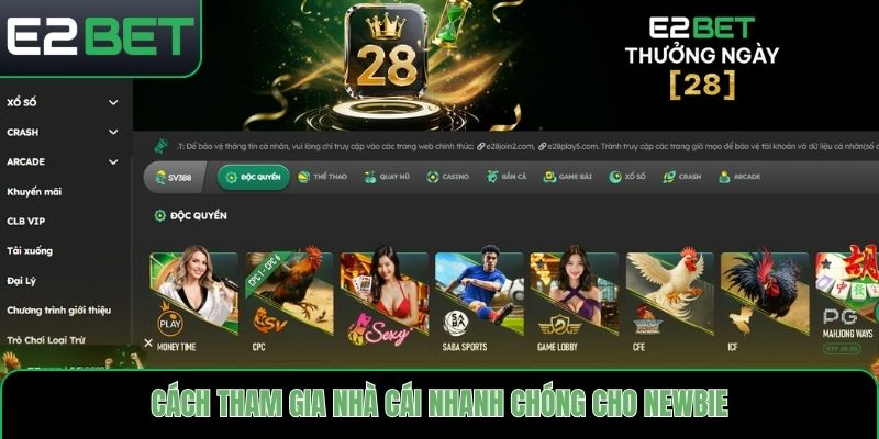 Cách tham gia nhà cái nhanh chóng cho newbie