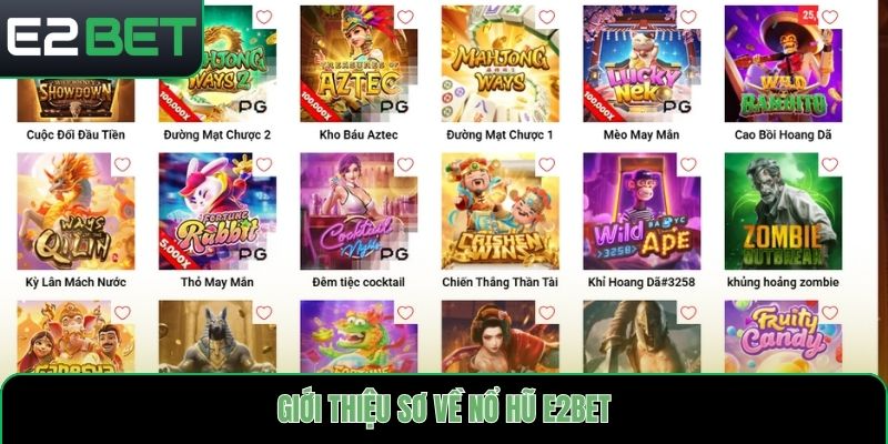Giới thiệu sơ về nổ hũ E2bet